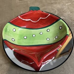 Den Craft Inc Christmas Ornament Candy Dish Ceramic
